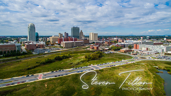 Aerial view of Winston-Salem, NC