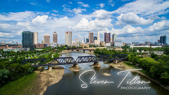 Aerial views of Columbus, OH