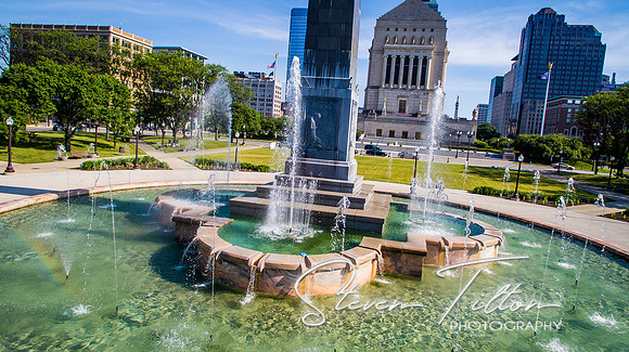 Aerial views of Indianapolis, IN