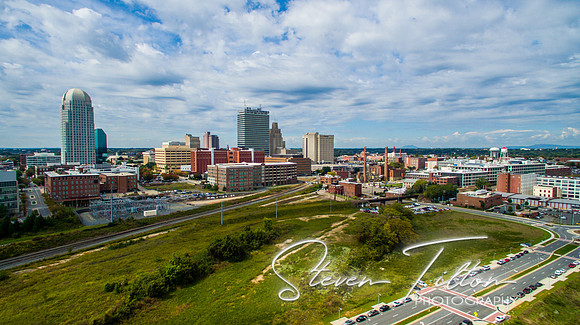 Aerial view of Winston-Salem, NC