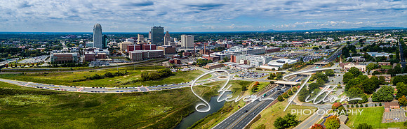 Aerial view of Winston-Salem, NC