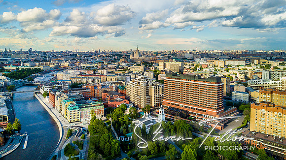 Aerial view of Moscow, Russia