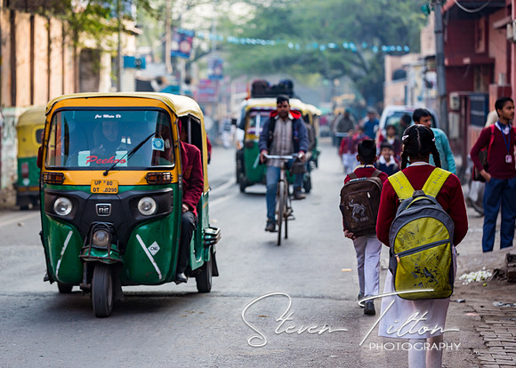 Students going to school