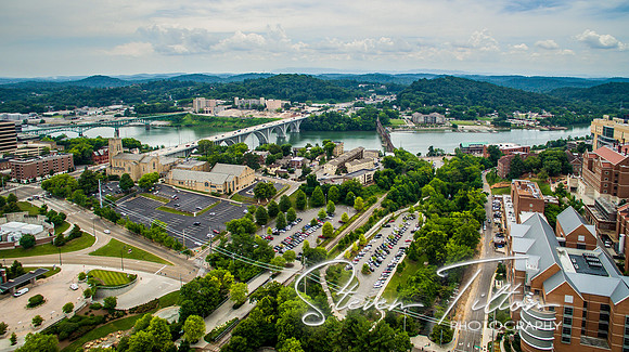 Aerial view of Knoxville, TN
