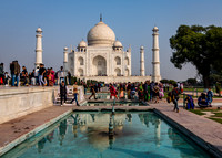 Reflection pool in front of the Taj Mahal