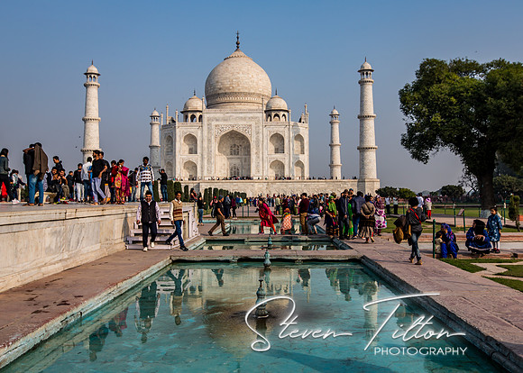 Reflection pool in front of the Taj Mahal