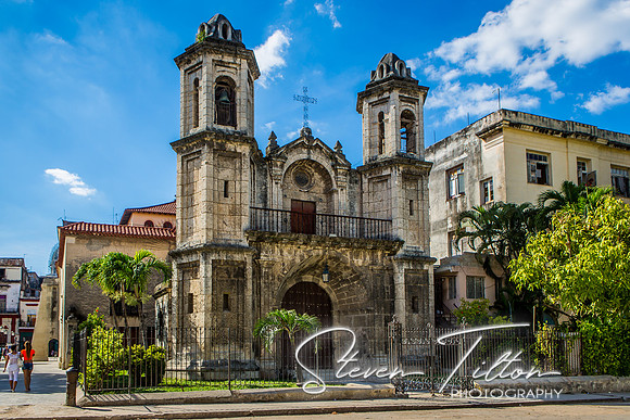 Spires of the church Iglesia del Santo Cristo del Buen Viaje, historic centre, La Habana Vieja, Havana, Ciudad de La Habana