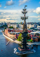 Aerial view of Moscow, Russia