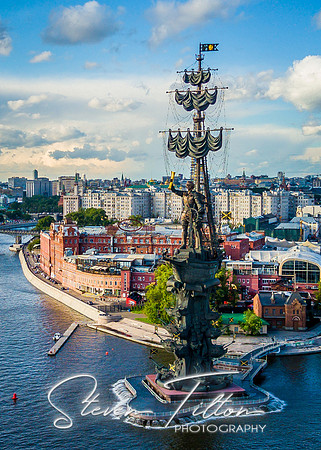 Aerial view of Moscow, Russia
