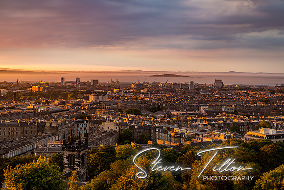 Sunset on Calton Hill