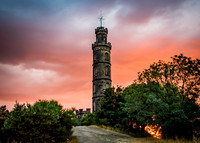 Nelson Monument Sunset