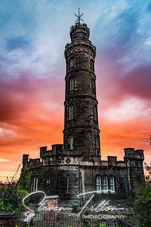 Nelson Monument Sunset