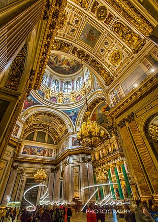 Saint Isaac's Cathedral or Isaakievskiy Sobor in Saint Petersburg, Russia, is the largest Russian Orthodox cathedral in the city.