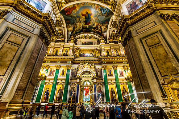 Saint Isaac's Cathedral or Isaakievskiy Sobor in Saint Petersburg, Russia, is the largest Russian Orthodox cathedral in the city.