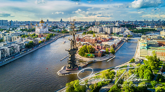 Aerial view of Moscow, Russia