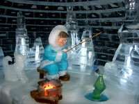 Ice fishing sculpture