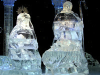 Nativity Ice Sculpture