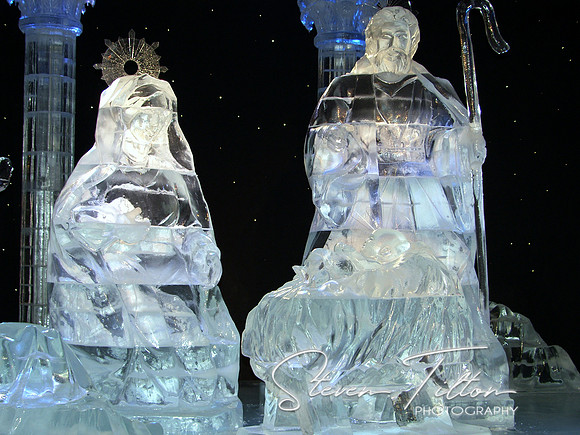 Nativity Ice Sculpture