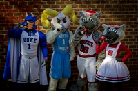 Duke, NCSU and UNC Mascots
