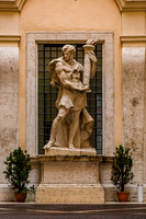 Various sights of interest walking  down the streets of Rome