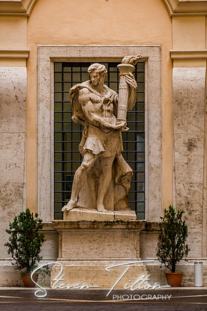 Various sights of interest walking  down the streets of Rome