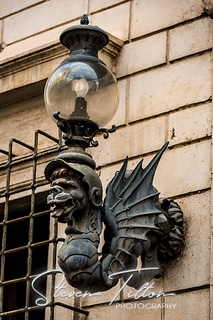 Various sights of interest walking  down the streets of Rome