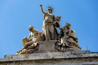 Various sights of interest walking  down the streets of Rome