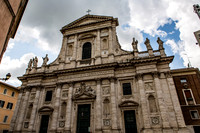 Various sights of interest walking  down the streets of Rome