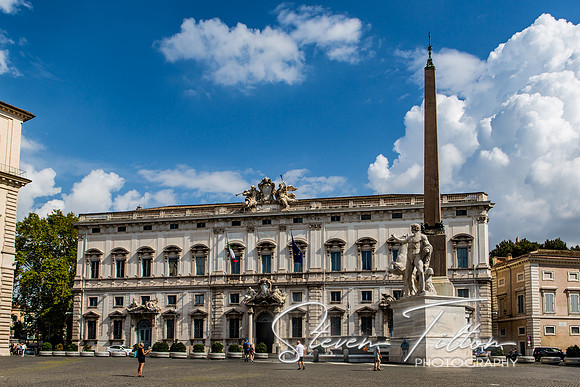 Various sights of interest walking  down the streets of Rome