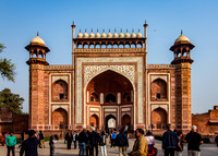 The Great Gate leading to The Taj Mahal.