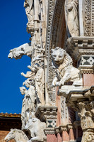 Siena Cathedral Gargoyles and Saints on façade