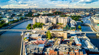 Aerial view of Moscow, Russia
