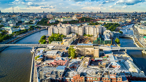 Aerial view of Moscow, Russia