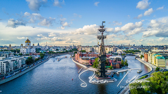 Aerial view of Moscow, Russia
