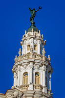 Tower and statue of the theatre Gran Teatro de La Habana in Havana, Cuba, Caribbean