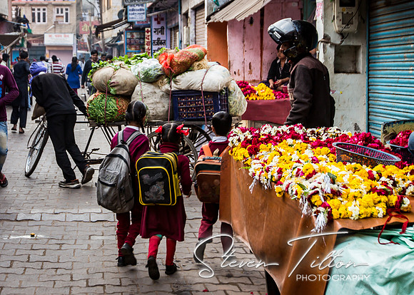 Students going to school