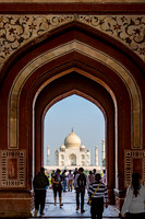 The Great Gate leading to The Taj Mahal.