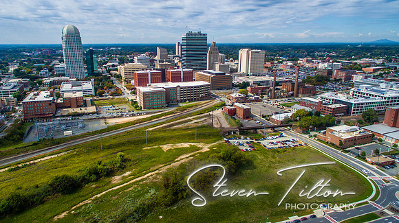 Aerial view of Winston-Salem, NC