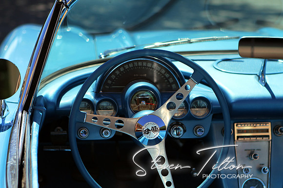 Blue Corvette Interior