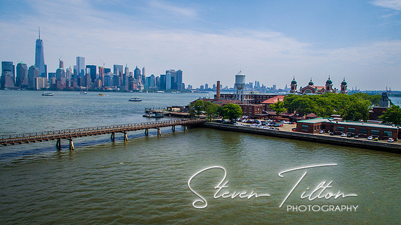 Aerial views from Liberty State Park, NI
