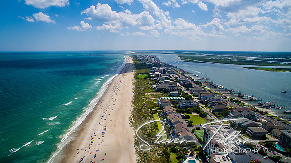 Aerial view of Wrightsville Beach, NC