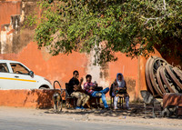 Guides sitting at the entrance to Jaigarh Fort