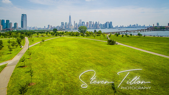 Aerial views from Liberty State Park, NI
