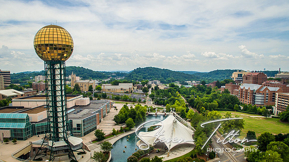 Aerial view of Knoxville, TN