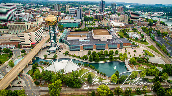 Aerial view of Knoxville, TN