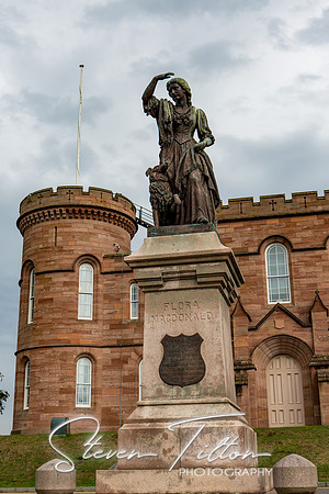 Flora Macdonald statue at the Inverness Castle