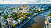 Aerial view of Moscow, Russia