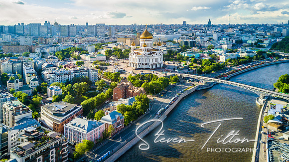 Aerial view of Moscow, Russia