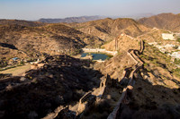 Great wall of Amer-Jaipur viewed from Jaigarh Fort