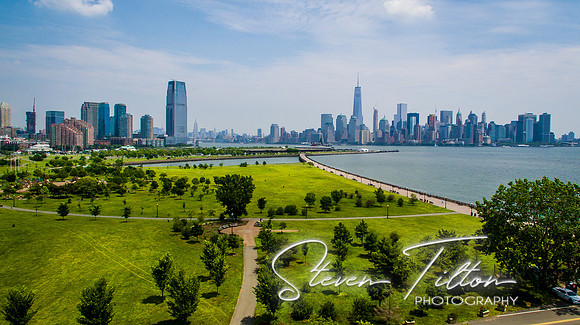 Aerial views from Liberty State Park, NI